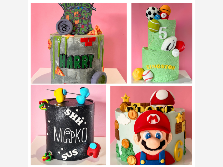 Celebration Cakes for All Occasions - Christchurch - Boys birthday cakes, Mario, Ninja Turtles or video games